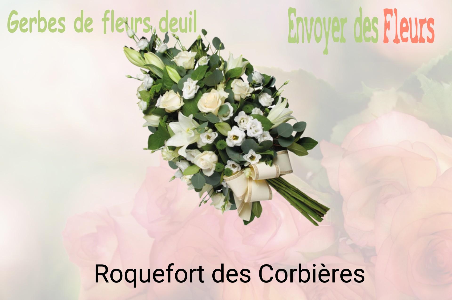 Gerbe de fleurs de deuil livrée à Roquefort-des-Corbières